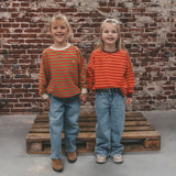 Stripe French Knit | Sweater | Mosstone