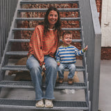 Stripe French Knit | Sweater Mom | Mosstone