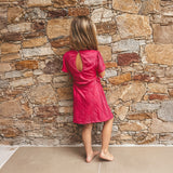 Crinkle | Cut Out Dress | Sorbet