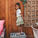 Broderie | Ruffle Skirt | Sage