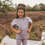 Glitter | Puff Sleeve Top | Grape Juice