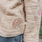 Quilted Jersey | Embroidered Jacket | Dune
