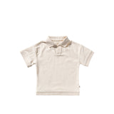 Stamped Palms | Casual Polo | White Swan