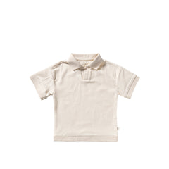 Stamped Palms | Casual Polo | White Swan