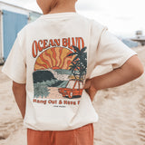Ocean BLVD | Oversized Tee | White Swan