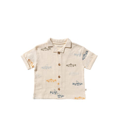 Shark Fish | Loose Shirt | White Swan
