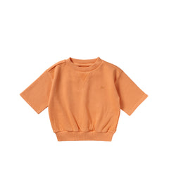 French Knit | Shortsleeve Sweater | Copper Tan