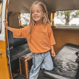 French Knit | Shortsleeve Sweater | Copper Tan