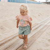 Textured Jersey | Ruffle Shorts | Ocean
