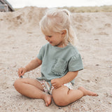 Textured Jersey | Front Tie Shirt | Ocean