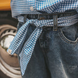 Vichy Blue | Scarf Belt | Allure