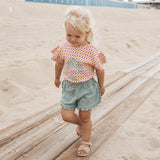 Mini Check | Ruffle Shirt | Multicolor