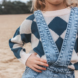 Diamond Knit | Chunky Sweater | Tapioca