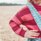 Stripe Knit | Chunky Sweater | Desert Rose