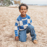 Check Knit | Chunky Sweater | Turkish Sea