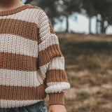 Stripe Knit | Chunky Sweater | Smoke Grey