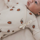 Wrap Cuff Jumpsuit | Strawberry | Antique White