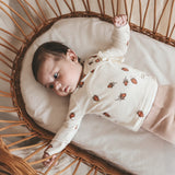 Wrap Cuff Cardigan | Strawberry | Antique White