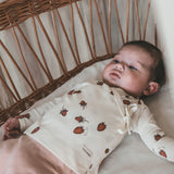Wrap Cuff Cardigan | Strawberry | Antique White