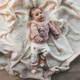 Ruffle Collar Cardigan | Knit | Rugby Tan