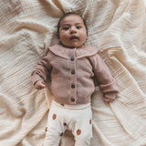 Ruffle Collar Cardigan | Knit | Rugby Tan