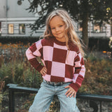Check | Oversized Sweater | Pale Mauve