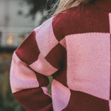 Check | Oversized Sweater | Pale Mauve