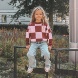 Check | Oversized Sweater | Pale Mauve