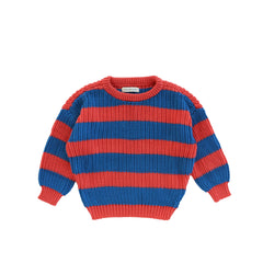 Stripe | Oversized Sweater | Strong Blue