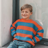 Stripe | Oversized Sweater | Strong Blue