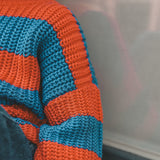 Stripe | Oversized Sweater | Strong Blue