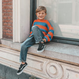 Stripe | Oversized Sweater | Strong Blue